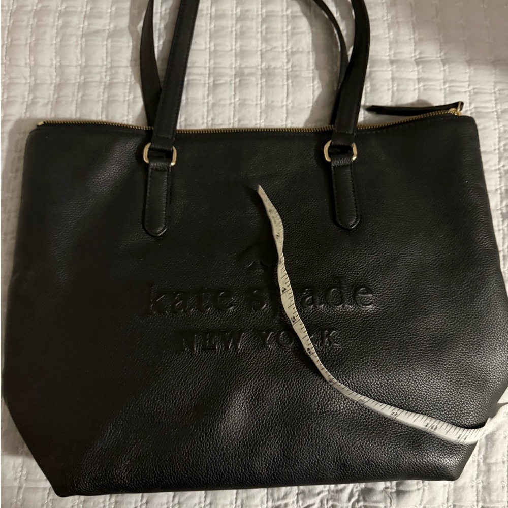 Kate Spade Black Pebbled Leather Tote With Matching Wallet - Picture 6 of 11